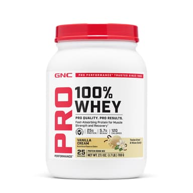 GNC PRO PERFORMANCE 100% WHEY PROTEIN VANILLA CREAM 769G