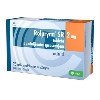 Ropinrole krka 2mg 28 prolonged release tablets pack