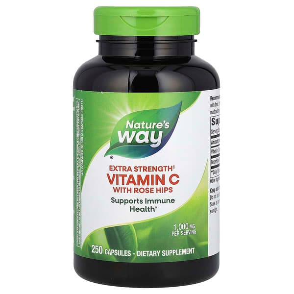 NATURE'S WAY VITAMIN C WITH ROSEHIPS 1000MG X 250 CAPS