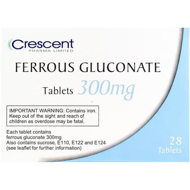 FERROUS GLUCONATE TABLETS - 300MG