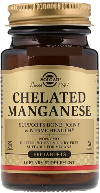 SOLGAR CHELATED MANGANESE X 100 TABS