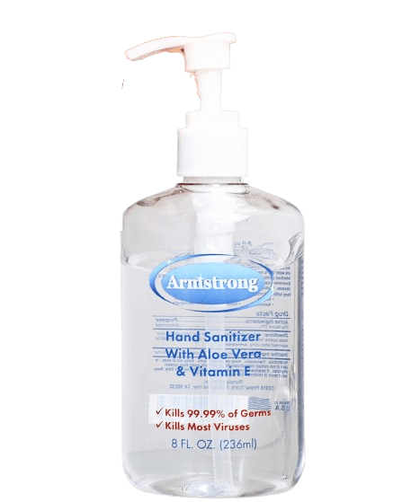 ARMSTRONG HAND SANITIZER WITH ALOE AND VITAMIN E 236ML