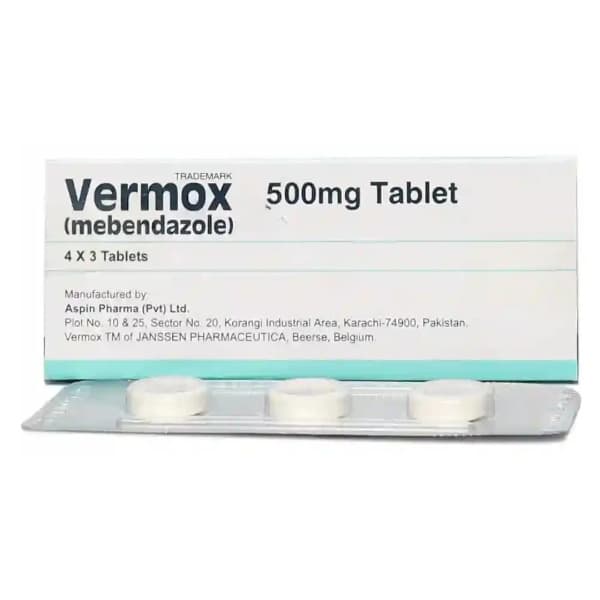 VERMOX 500MG X 12 TABS