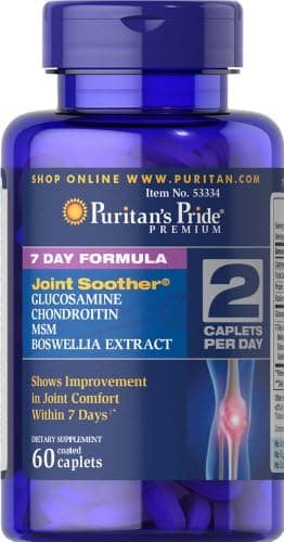 PURITAN'S PRIDE GLUCOSAMINE CHONDROITIN & MSM JOINT SOOTHER X 60 CAPLETS