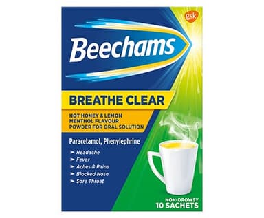 BEECHAMS BREATHE CLEAR POWDER X10(PACK)