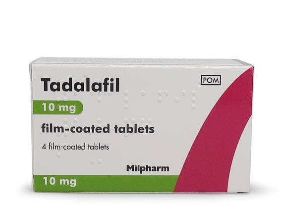 Milpharm Tadalafil 10mg 4 tablets pack