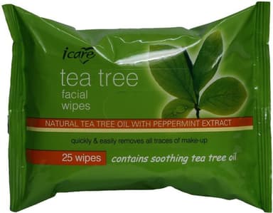 ICARE TEA TREE FACIAL WIPES X 25