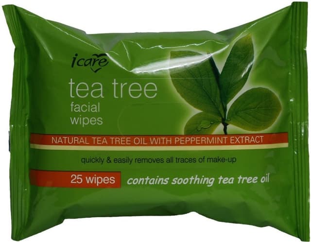 ICARE TEA TREE FACIAL WIPES X 25