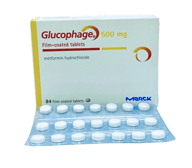 GLUCOPHAGE 500MG X 84 TABS(21 PER SACHET)