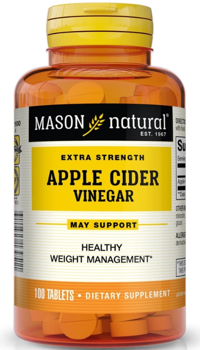 MASON NATURAL APPLE CIDER VINEGAR X 100 TABS