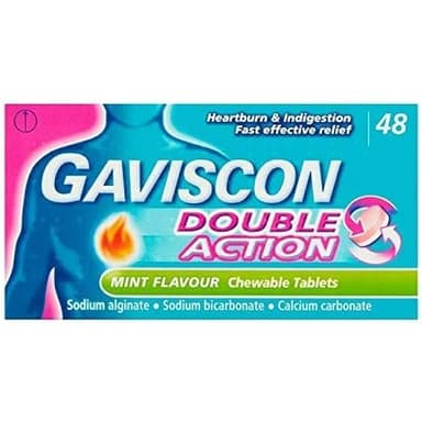 GAVISCON DOUBLE ACTION CHEWABLE TAB X48(BLISTER)