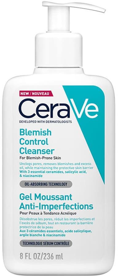CERAVE BLEMISH CONTROL CLEANSER GEL MOUSSANT 236ML