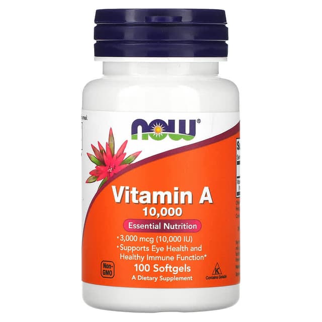 NOW FOOD VITAMIN A 10,000IU X 100 SOFTGELS