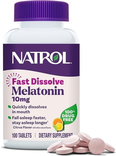 NATROL MELATONIN FAST DISSOLVE CITRUS FLAVOUR 10MG X 100 TABS