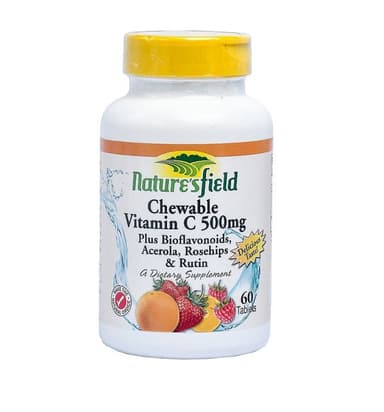 NATURE'S FIELD CHEWABLE VITAMIN C 500MG X 60 TABS