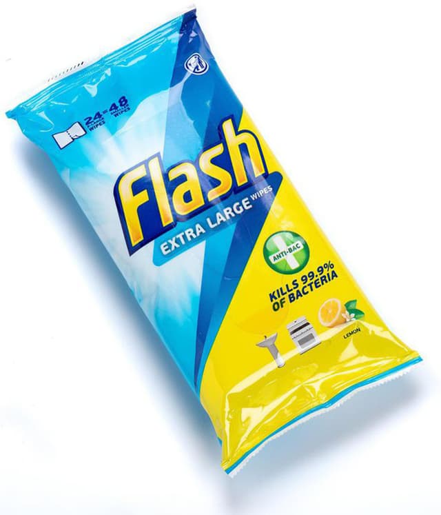 FLASH ANTI-BACTERIA WIPES(LEMON)