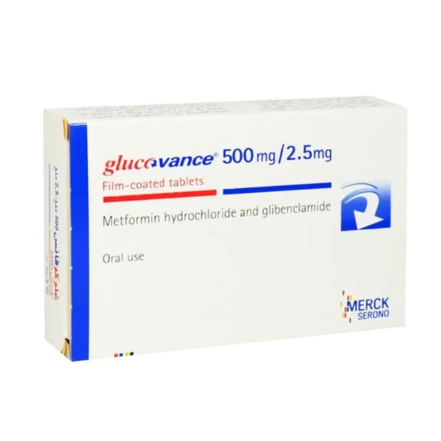 GLUCOVANCE 500MG/2.5MG X 30 TABS