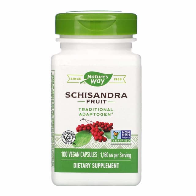 NATURE'S WAY SCHISANDRA FRUIT 1160MG X 100 VEG CAPS