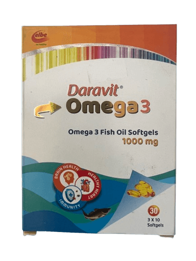 DARAVIT OMEGA 3 FISH OIL 1000MG X 30 TABS
