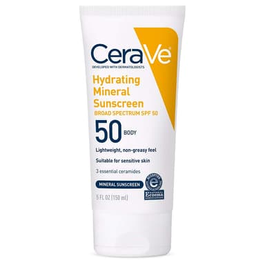CERAVE HYDRATING SUNSCREEN SPF 50.