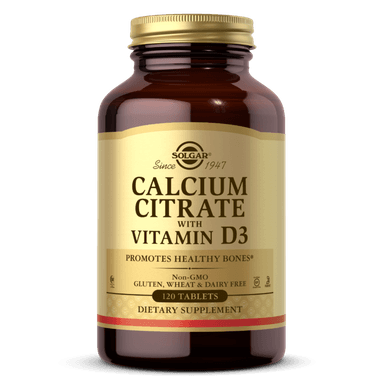 SOLGAR CALCIUM CITRATE WITH VITAMIN D3 X 120 TABS