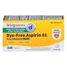 WALLGREEN DYE-FREE ASPIRIN 81MG
