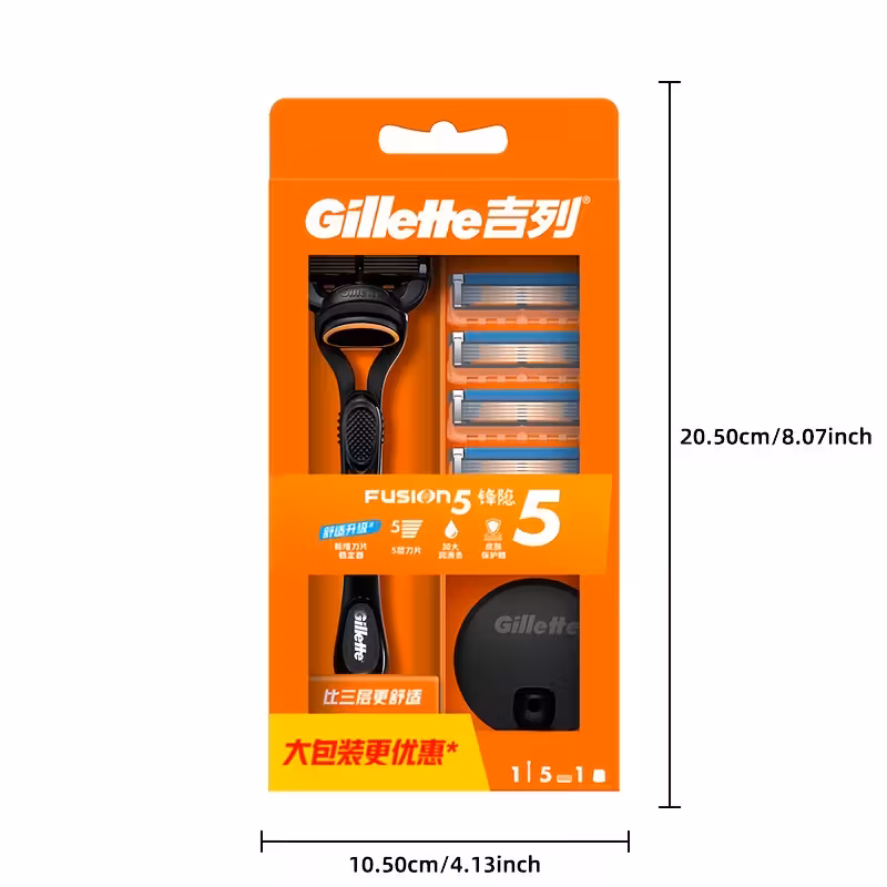 GILLETTE FUSION SHAVER 5 RAZOR BLADES