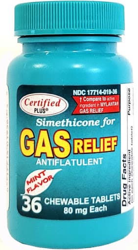 CERTIFIED PLUS GAS RELIEF X 36 CHEWABLE TABS