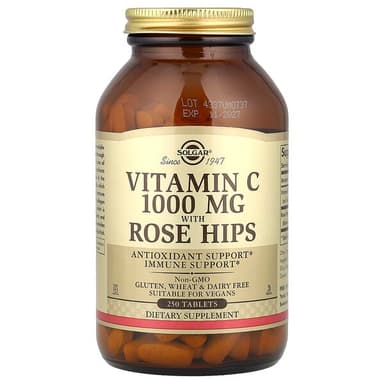 SOLGAR VITAMIN C 1500MG WITH ROSE HIPS X 250 TABS