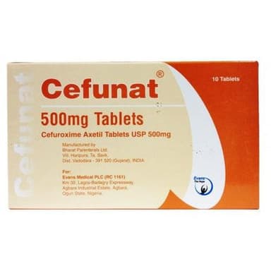 CEFUNAT 500MG TABS