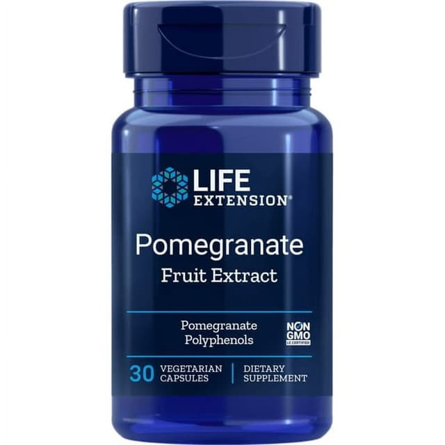 LIFE EXTENSION POMEGRANATE FRUIT EXTRACT 500MG X 30 VEGETARIAN CAPS