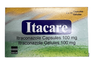 Itacare itraconazole 100mg sachet (each blister)