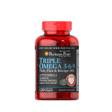 PURITAN'S PRIDE TRIPLE OMEGA 3-6-9 X 60 TABS