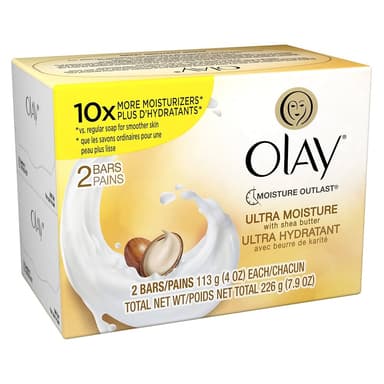 OLAY SOAP ULTRA MOISTURE WITH SHEA BUTTER 2 BARS 113G