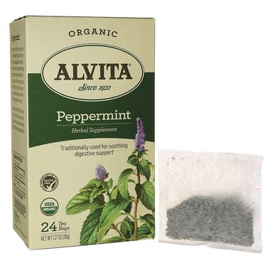 ALVITA ORGANIC PEPPERMINT LEAF TEA X 24 BAGS
