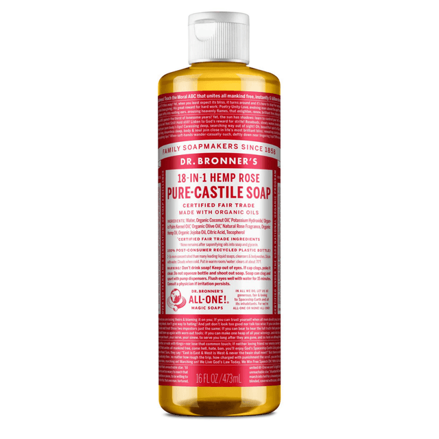DR. BRONNERS CASTLE SOAP -HEMP ROSE