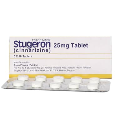 STUGERON 25MG X 10 TABS