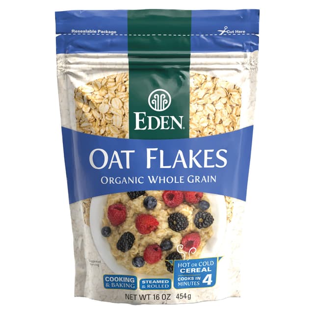 EDEN ORGANIC OAT FLAKES 454G