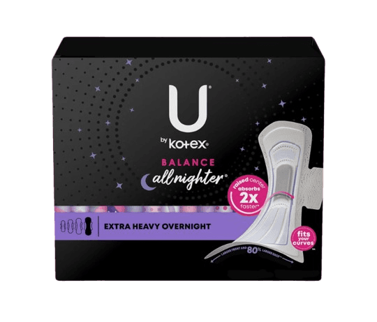 KOTEX NATURAL BALANCE ALL NIGHTER 22 ULTRA THIN PODS + WINGS