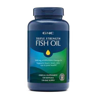 GNC TRIPLE STRENGTH FISH OIL 1000MG X 120 SOFTGELS