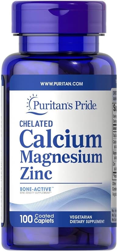 PURITAN'S PRIDE CHELATED CALCIUM MAGNESIUM ZINC X 100 TABS