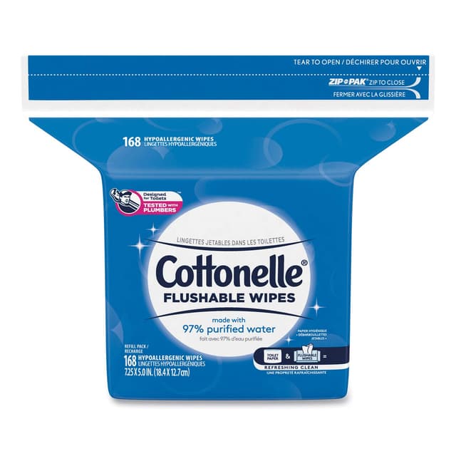 COTTONELLE FLUSHABLE WIPES-REFILL