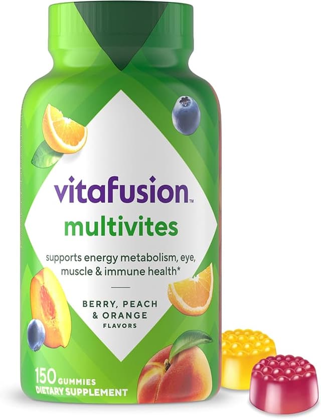 VITAFUSION MULTIVITES ORANGE, PEACH & BERRY FLAVORS X 150 GUMMIES
