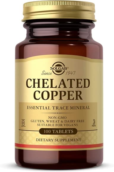 SOLGAR CHELATED COPPER X 100 TABS