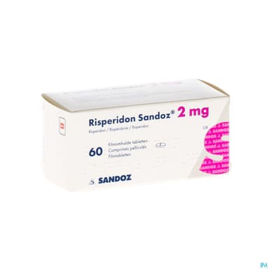 Sandoz Risperidone 2mg 60 tablets pack