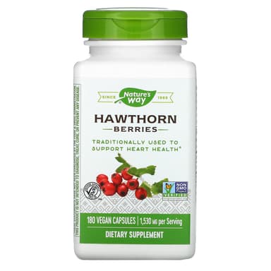 NATURE'S WAY HAWTHORN BERRIES 1530MG X 180 VEG CAPS