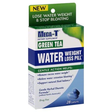 MEGA-T GREEN TEA WATER WEIGHT LOSS PILL X 28 CAPLETS