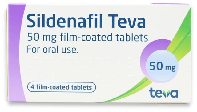 Teva Sildenafil 50mg 4 tablets pack