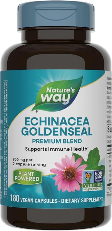 NATURE'S WAY ECHINACEA PLUS GOLDENSEAL X 180 VEG CAPS