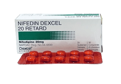 NIFEDINE DEXCEL 20MG X 30 TABS